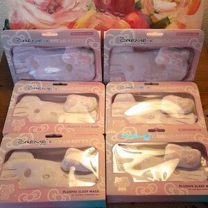 Crème x Hello Kitty 50th Anniversary Plushie Sleep Mask in Box of 6 NIB